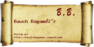 Bauch Bagamér névjegykártya